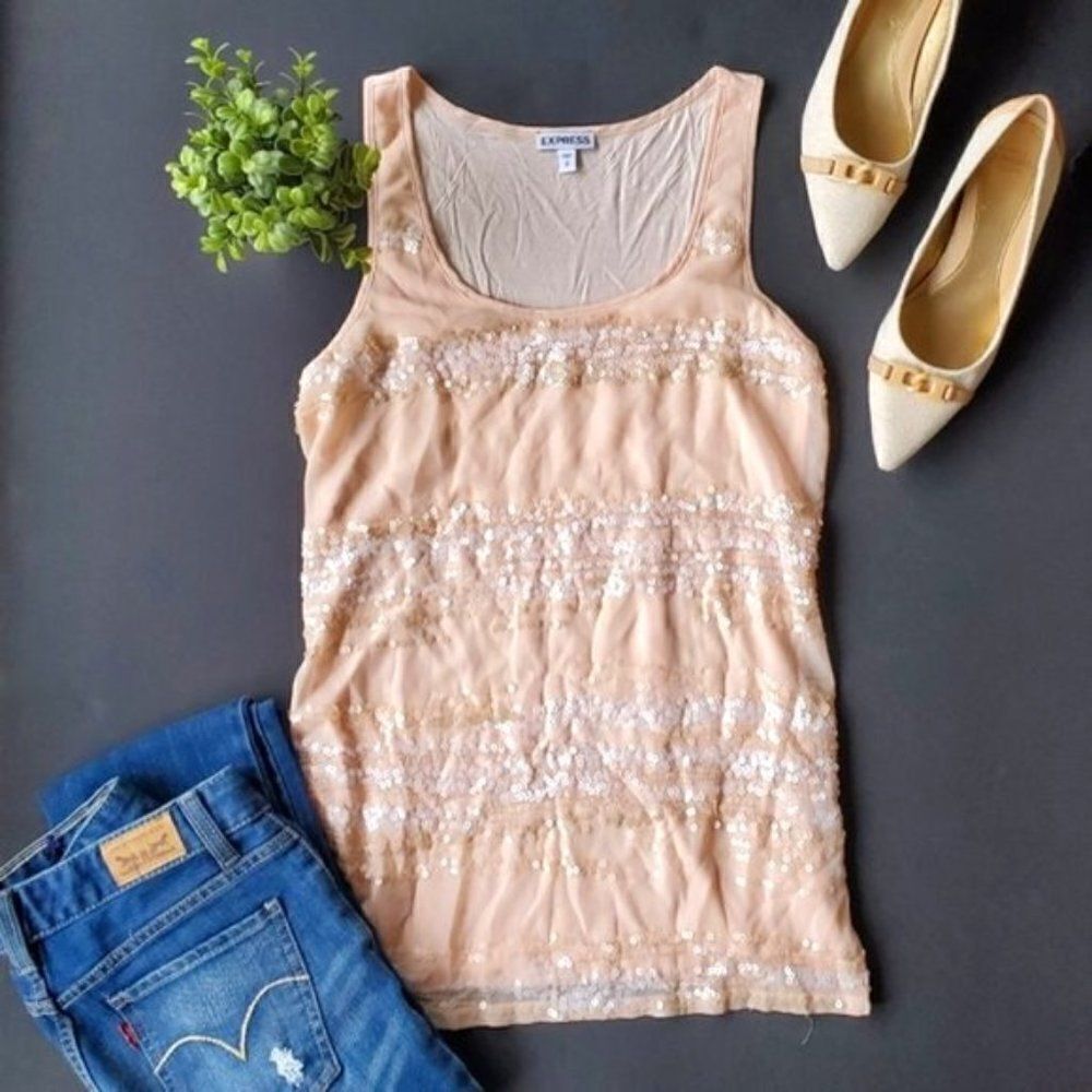 💍Express Sequined Tank TOP blouse